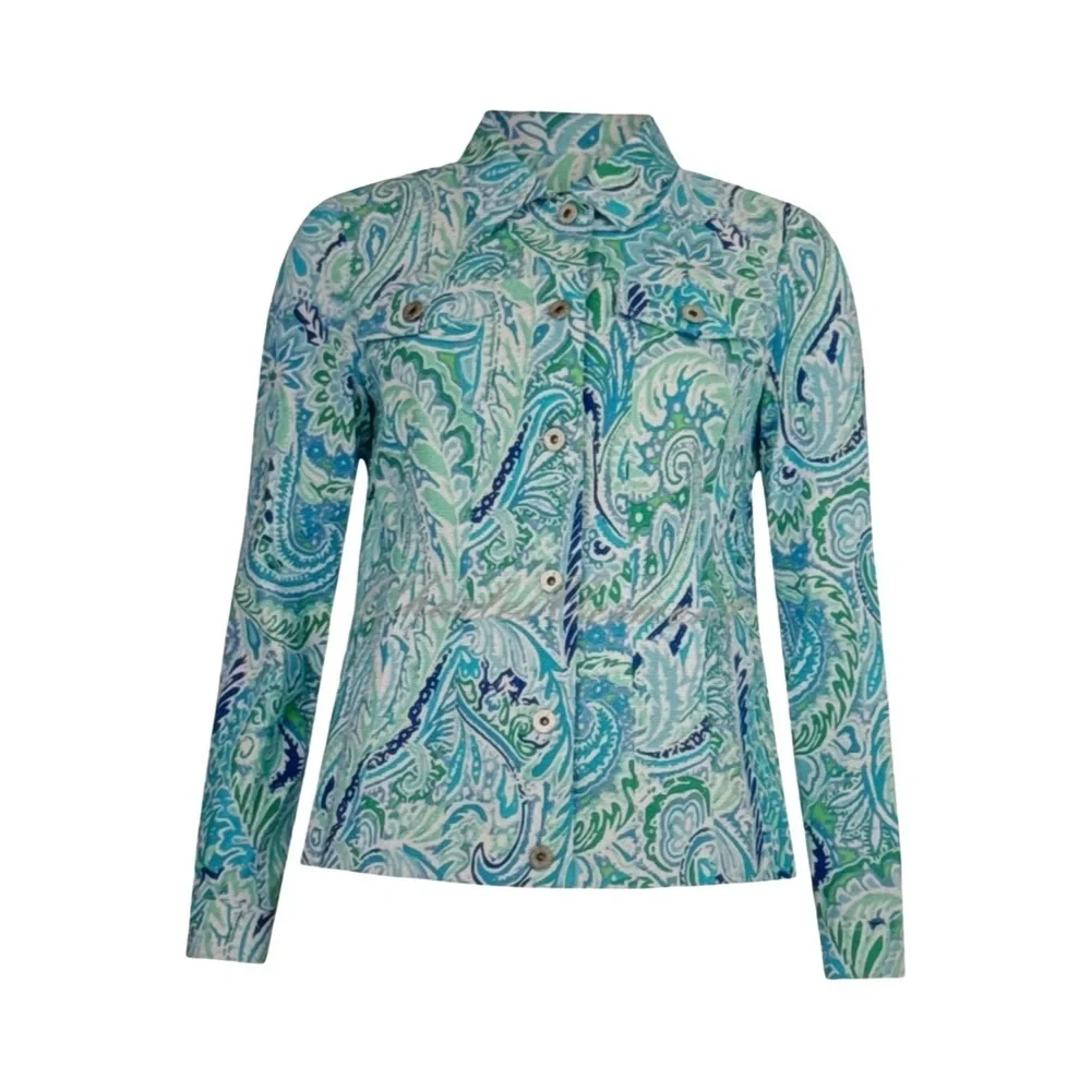 Robell Happy Paisley Denim Effect Jacket